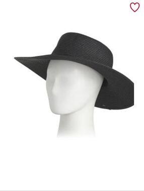Black Wide-Brim Sun Hat - Women
